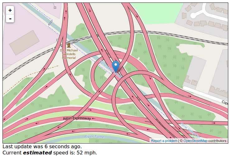 GPS Tracker web frontend screenshot